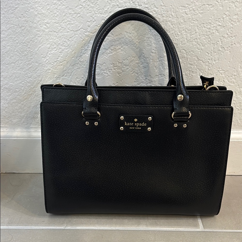 Kate Spade Black Satchel with Gold Hardware